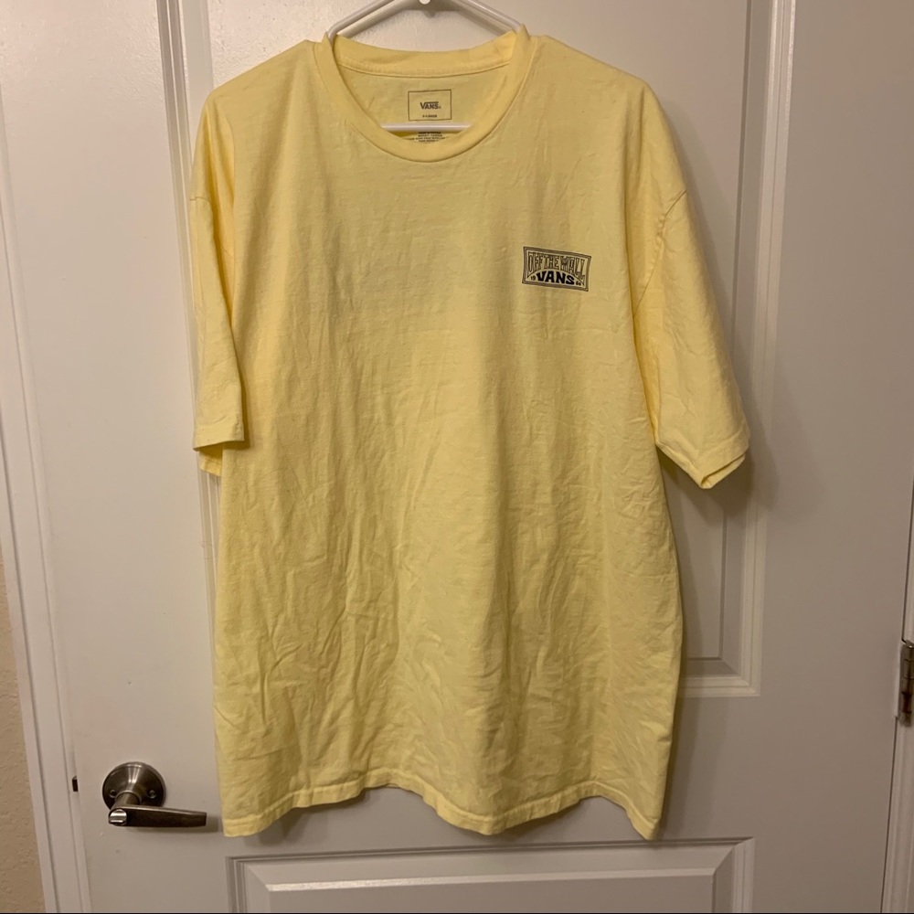 Men’s Vans Off the Wall Yellow T-Shirt Sz XL